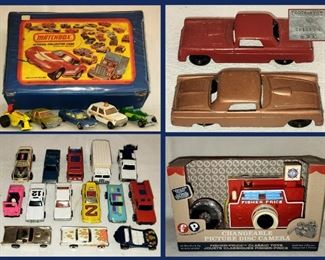 Matchbox Cars, Tootsie Cars & Fisher Price Camera 