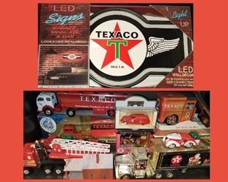 Texaco LED Light MIB and Lots of Texaco Collectibles