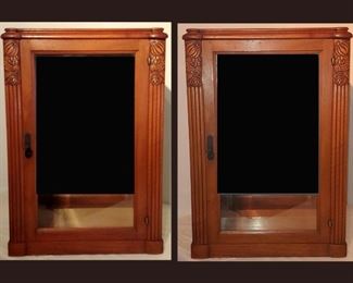 Matching Pair of Small Antique Display Cabinets