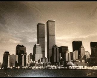 Arnold Berns was in NY City 4 days before 911, he visited his home state every year before Labor Day. He took a series of photographs at this time which are arguably a important part of history. Scroll down to the bottom of the photos for his story and the story of a young girl who was inspired by his photography. We have MANY of these poignant photographs, some signed and dated by Arnold Berns. 