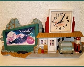 Vintage Plastic Coke Garage Clock
