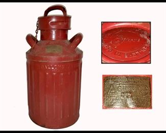 Large Vintage Ellisco Oil Can