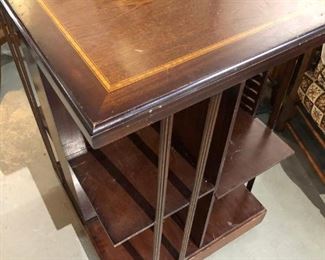 Mahogany book revolving table 
