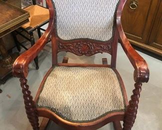 Vintage Barley twist  rocker chair