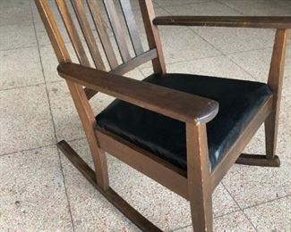 Vintage wood rocking chair
