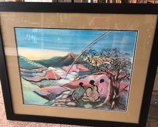 Kathleen A Wilson 1990 signed limited edition print 76/1500 size: 38" w X 31" inches high "The Promise" 
