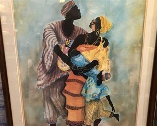 Kathleen A Wilson Limited Edition Print 1223/1500 "Festive Family" 26" w X 33" h