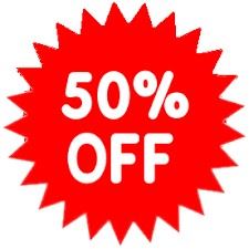SATURDAY 
50% OFF
8am to 2pm
