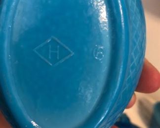 Vintage Blue Hen on Nest Collection, Collection of Vintage Westmoreland Blue Glass Hens On Nest covered Dish 