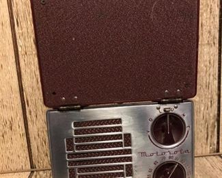 Vintage Maroon Motorola Tube Radio