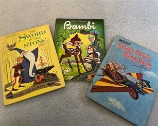 Vintage Walt Disney Bambi, The Sword in the Stone & Chitty Chitty Bang Bang