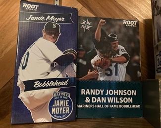 Seattle Mariners Bobblehead Dolls, Jamie Moyer, Randy Johnson & Dan Wilson