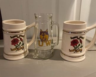 University of Washington Rose Bowl Collectable Mugs 
