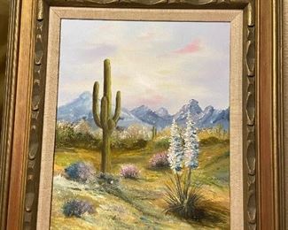 Desert oil painting 