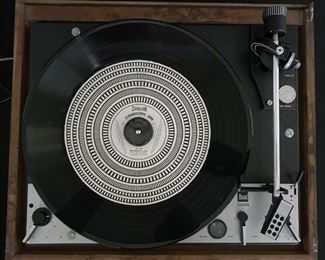 Dual 1019 Turntable, United Audio Wood Base, Dust Cover