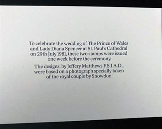 The Royal Wedding British Post Office Mint Stamps