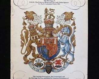 Official Programme of The Royal Wedding of HRH Prince Charles & Princess Diana (50p)