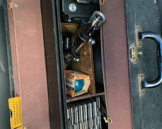 Speed Graphic Camera in Case w/ Extras