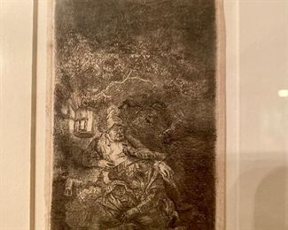 Rembrandt Etching Circa 1644