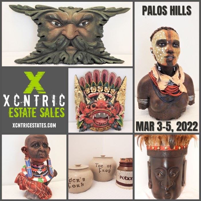World Traveler Estate Sale by Xcntric Estate Sales in Palos Hills March 3-5, 2022.