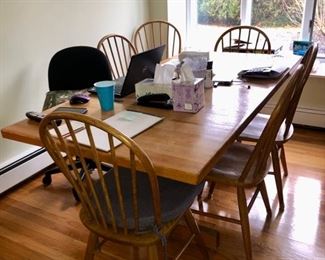Butcher block to kitchen table & chairs 