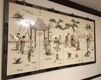 Vintage Asian wall panel