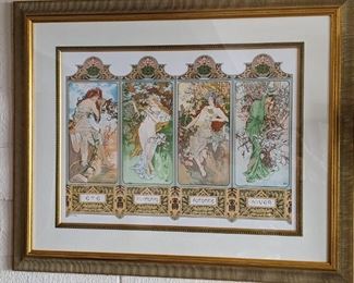 Alfonse Mucha Four Seasons Artist Proof Litho #15/30