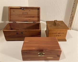 Cedar and Keezer Wood Box Trio