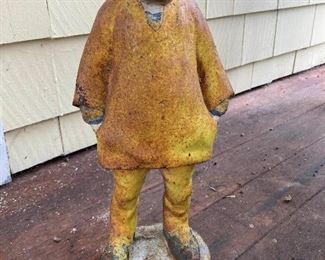 Cast Iron Fisherman Statue