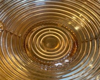 Vintage Hocking Manhattan LARGE  Pink Bowl,Handles. Small Chip