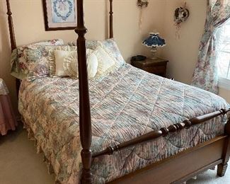 Vintage Mahogany Four Poster Bed