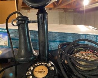 1919 Automatic Electric Candle Stick Rotary Dial Telephone