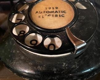 Antique 1919 Automatic Electric Candle Stick Telephone with Metal Box 