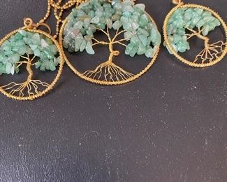 Jade Nuggets Necklace/Earrings/ Costume