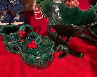 Vintage 9 Piece Lefton Holly Berry Set