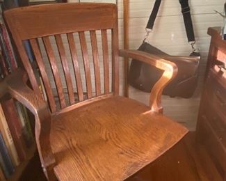Oak desk chair 