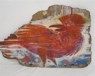 painting on wood panel