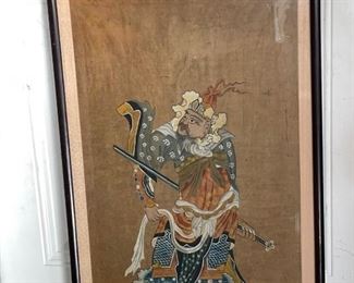 $200   -   Vintage Framed Japanese Warrior Art

 LOCATION: Bethesda, MD

 WHY WE LOVE IT:

 Vintage art with printed mat and black frame. Japanese warrior in muted tones with highlights in grey black and white. 

 DETAILS + DIMENSIONS:

19 x 35.5 - frame
16 x 29 - print
 

CONDITION: Item is in good condition with signs of wear to be expected with age. Please refer to photos for a more detailed look at condition.  We make every attempt to list and photograph any defects or signs of wear that are significant to this sale. 

 

LOCAL PICK UP BETHESDA, MD.   BUYER IS RESPONSIBLE FOR ANY NECESSARY DISASSEMBLY AND ALL COSTS ASSOCIATED WITH SHIPPING OR PICK UP.  PLEASE CONTACT US FOR SHIPPING REFERRALS

 