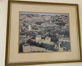 $50.00     Arial View of Israel by Unknown Artist Framed and Matted

LOCATION:  Washington DC

WHY WE LOVE IT:

Expansive view of Israel with muted tones of the city scape under a soft blue sky.

DETAILS + DIMENSIONS: 21.5" x 17.5" framed

CONDITION:  Both frame and art are in good condition.  Vintage piece and may show minor signs of wear based on age.  Please refer to photos for a more detailed look at condition.  We make every attempt to list and photograph any defects or signs of wear that are significant to this sale. 

LOCAL PICK UP WASHINGTON DC.   BUYER IS RESPONSIBLE FOR ANY NECESSARY DISASSEMBLY AND ALL COSTS ASSOCIATED WITH SHIPPING OR PICK UP.  PLEASE CONTACT US FOR SHIPPING REFERRALS.