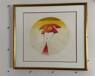 $500.00     Pietro Bestetti Italian Columnist and Artist Framed and Signed Art                                                             
LOCATION: Washington DC
WHY WE LOVE IT:
A successful columnist, Pietro Bestetti's designs for the covers of Il Mondo, expected every week by the protagonists of the country's economic reality, have contributed decisively to the affirmation and success of that magazine for more than twenty years.
The ability to describe in a lightning-fast way financial problems, by nature arid and technical, has been an extremely complex artistic challenge that has made him one of the greatest exponents of contemporary graphics.
Pietro Bestetti, a beautiful signature of Italian art, a "visual poet who has lent his artistic talent also to journalism.
"The exceptional skill in watercolor, his very personal and unmistakable style for sobriety and elegance, the refined technique of the compositions, is accompanied by a great incisiveness on the most varied themes, re