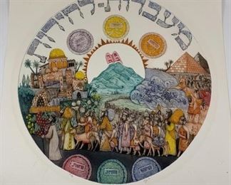 $1000 - AMRAM EBGI "Slavery To Freedom" Hand Signed/Numbered Embossed Ltd Ed Lithograph
LOCAL PICK UP BETHESDA MD                                
Amram Ebgi "Slavery To Freedom" Embossed Lithograph. Pencil signed lower right, title lower center and numbered A/P 39/50 lower left.
DETAILS:
Artist Proof 39/50
27.5" x 26.5"