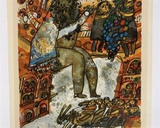 $350 - THÉODORE TOBIASSE La Grappe De Canaan LITHOGRAPH SIGNED & NUMBERED
LOCAL PICK UP BETHESDA MD
Medium: Color lithograph
Dimensions: 23 1/2 x 18 1/8 inches (image) 30 x 21 inches (sheet)
Signature: Signed
Artist details: French, 1927 - 2012
Date finished: 1984
Condition:  Beautiful condition.