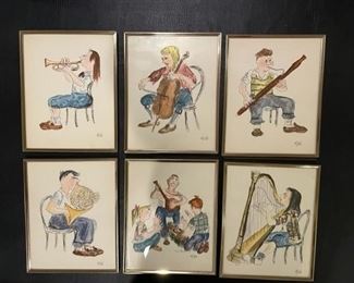 $100 - Set of Six Rivka Musical Framed Prints Signed in plate -  ms11018

LOCATION: Bethesda, MD

DETAILS + DIMENSIONS: 8" x 10" each

CONDITION: Please refer to photos for a more detailed look at condition.  We make every attempt to list and photograph any defects or signs of wear that are significant to this sale. 

LOCAL PICK UP BETHESDA MD.   BUYER IS RESPONSIBLE FOR ANY NECESSARY DISASSEMBLY AND ALL COSTS ASSOCIATED WITH SHIPPING OR PICK UP.  PLEASE CONTACT US FOR SHIPPING REFERRALS.