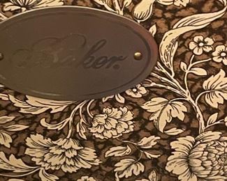 Baker Furniture walnut three-drawer bureau. Measures 34" W x 20" D x 39" H. Photo 2 of 2.