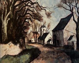 Pierre Lemarchand Original Oil Painting. Measures 38" x 49". Frame adds an additional half inch on all sides.