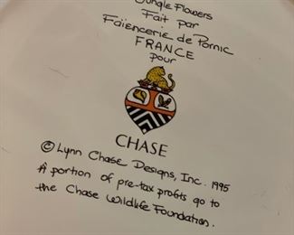 Lynn Chase Designs Jungle Flowers dinnerware including dinner, salad, bread & butter, cream soup, pasta bowls, mugs and tea cups. Some are in perfect condition; some have chips. Photo 2 of 9.