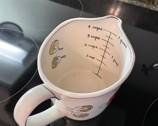 Molly Hatch floral porcelain measuring cup. Photo 3 of 3.