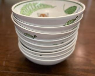 Lynn Chase Designs Jungle Flowers dinnerware including dinner, salad, bread & butter, cream soup, pasta bowls, mugs and tea cups. Some are in perfect condition; some have chips. Photo 3 of 9.