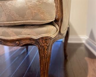 Vintage upholstered Wing Back chair - 2 available. Each measures 26" W x 33" D. Photo 2 of 4.