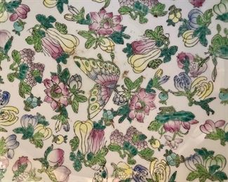 Chinese Export famille rose punch bowl. Measures 16" D x 7.5" H. Photo 3 of 4.